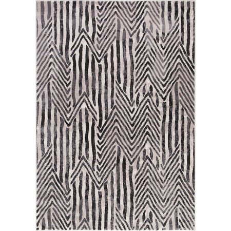 CONCORD GLOBAL 7 ft. 10 in. x 10 ft. 6 in. Lara Dancing Stripes - Ivory 45227
